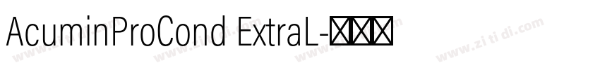 AcuminProCond ExtraL字体转换